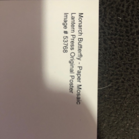 Lantern Press, Monarch Butterfly with White Flower, Paper Mosaic, Postcard - Picture 2 of 3